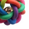 Dog Puppy  Colorful Rubber Training Chew Ball Small Bell Squeaky Sound Play Toy Dog Bite Resistant Ball Dog Accessories