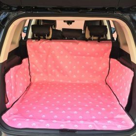 Pet Carriers Dog Car Seat Cover Trunk Mat Cover Protector Carrying For Cats Dogs transporting perro autostoel hond (Color: Pink)