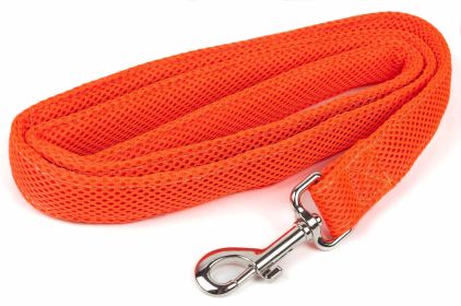 leashPet Life 'Aero Mesh' Dual Sided Comfortable And Breathable Adjustable Mesh Dog Leash (Color: Orange)