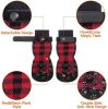Christmas Anti-Slip Dog Socks; Waterproof Paw Protectors with Reflective Straps Traction Control for Indoor & Outdoor Wear; 4pcs